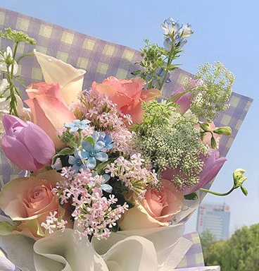 Summer Grid Waterproof Korean-Style Wrapping Paper