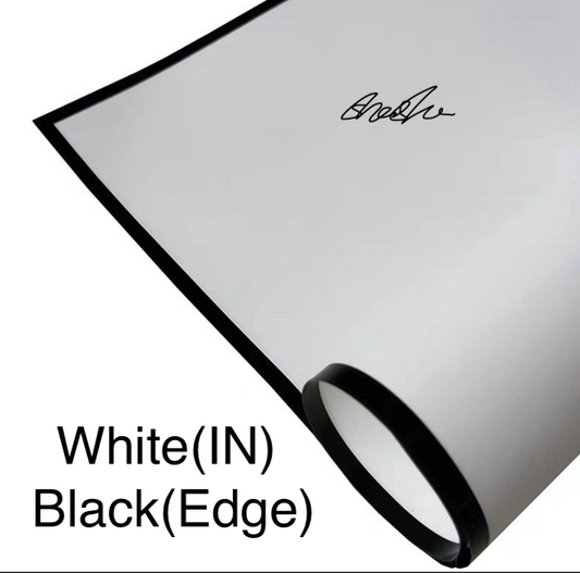 White and Black-Edged Korean-Style Wrapping Paper
