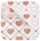 Heart Waterproof Korean-Style Wrapping Paper