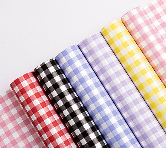 Summer Grid Waterproof Korean-Style Wrapping Paper